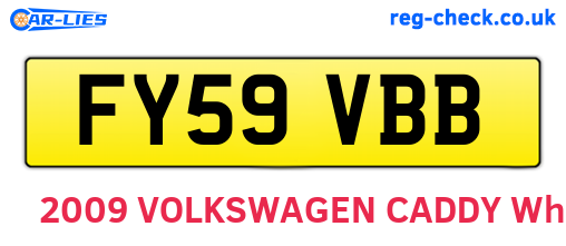 FY59VBB are the vehicle registration plates.
