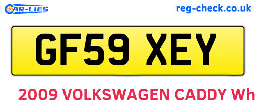 GF59XEY are the vehicle registration plates.