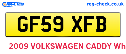 GF59XFB are the vehicle registration plates.