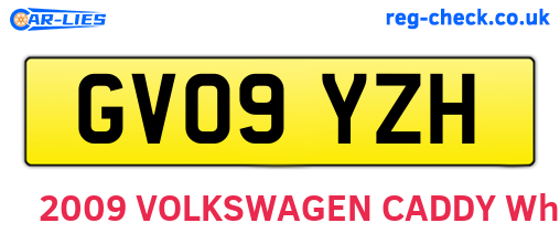 GV09YZH are the vehicle registration plates.