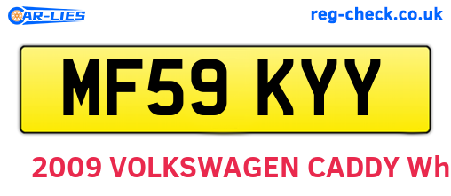 MF59KYY are the vehicle registration plates.