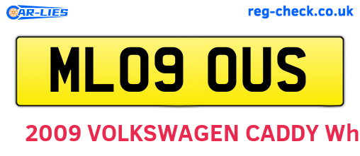 ML09OUS are the vehicle registration plates.