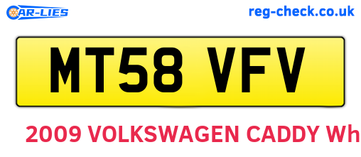 MT58VFV are the vehicle registration plates.