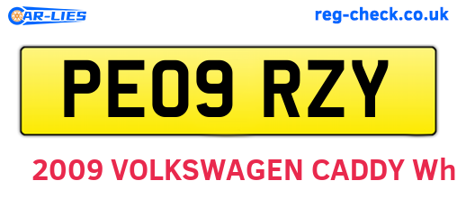 PE09RZY are the vehicle registration plates.