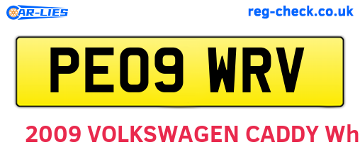 PE09WRV are the vehicle registration plates.