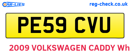 PE59CVU are the vehicle registration plates.