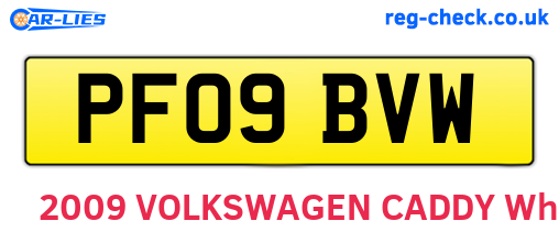 PF09BVW are the vehicle registration plates.