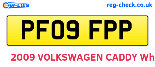 PF09FPP are the vehicle registration plates.