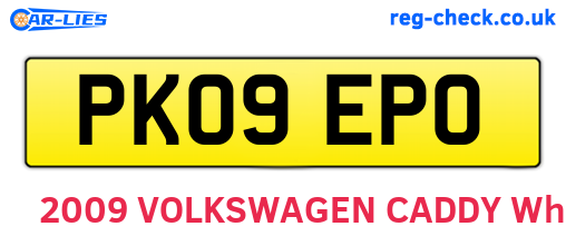 PK09EPO are the vehicle registration plates.