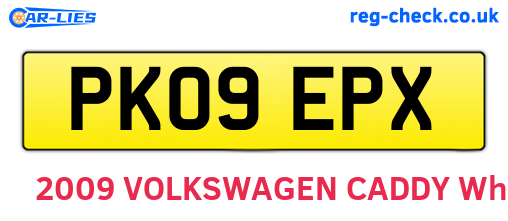 PK09EPX are the vehicle registration plates.