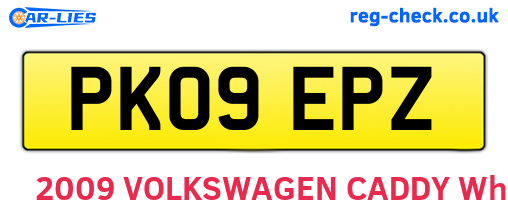 PK09EPZ are the vehicle registration plates.