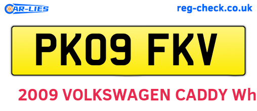 PK09FKV are the vehicle registration plates.