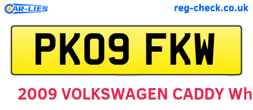 PK09FKW are the vehicle registration plates.