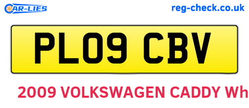 PL09CBV are the vehicle registration plates.