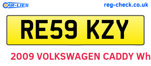 RE59KZY are the vehicle registration plates.