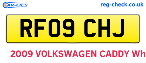 RF09CHJ are the vehicle registration plates.