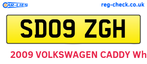 SD09ZGH are the vehicle registration plates.