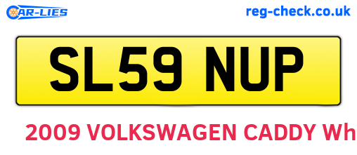 SL59NUP are the vehicle registration plates.