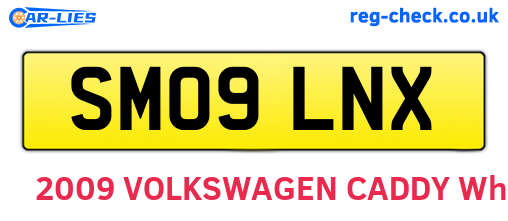 SM09LNX are the vehicle registration plates.