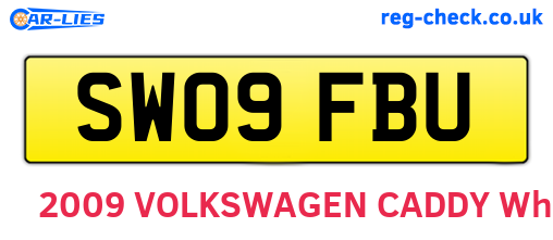 SW09FBU are the vehicle registration plates.