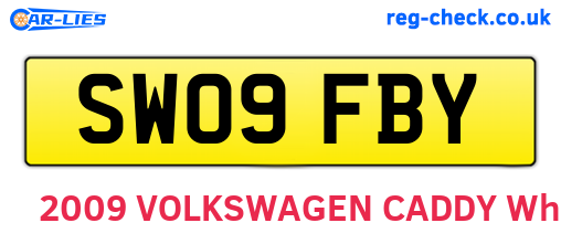 SW09FBY are the vehicle registration plates.