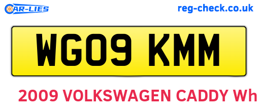 WG09KMM are the vehicle registration plates.