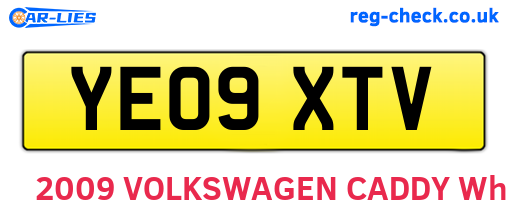 YE09XTV are the vehicle registration plates.