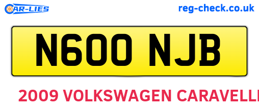 N600NJB are the vehicle registration plates.