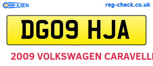 DG09HJA are the vehicle registration plates.