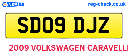 SD09DJZ are the vehicle registration plates.