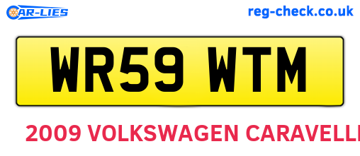 WR59WTM are the vehicle registration plates.