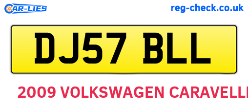 DJ57BLL are the vehicle registration plates.