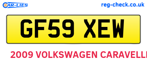 GF59XEW are the vehicle registration plates.