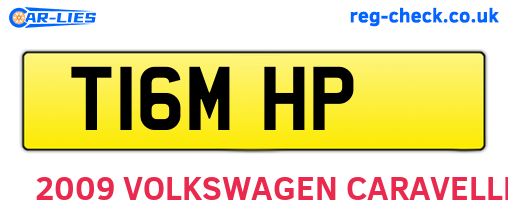 T16MHP are the vehicle registration plates.