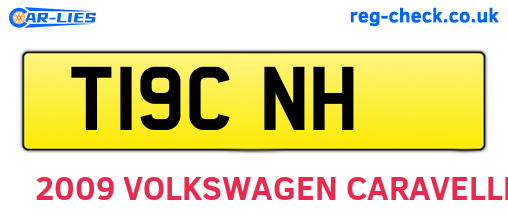 T19CNH are the vehicle registration plates.