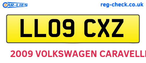 LL09CXZ are the vehicle registration plates.