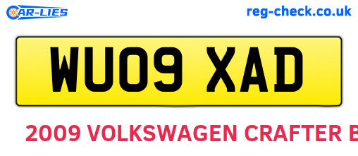 WU09XAD are the vehicle registration plates.