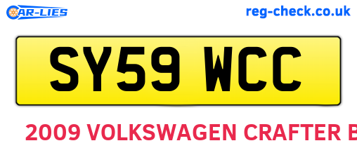 SY59WCC are the vehicle registration plates.