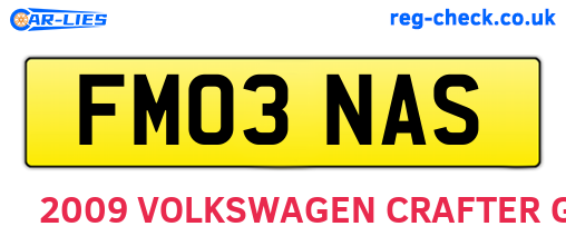 FM03NAS are the vehicle registration plates.
