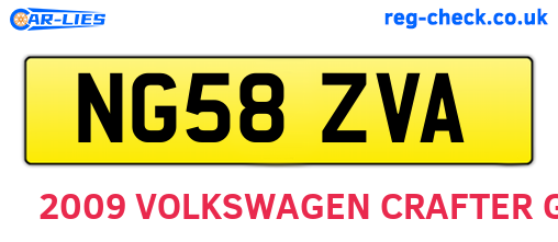 NG58ZVA are the vehicle registration plates.
