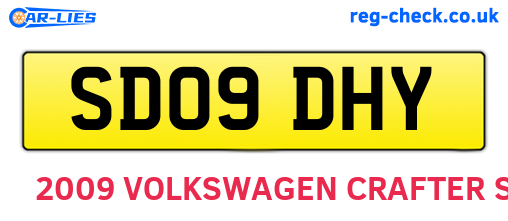 SD09DHY are the vehicle registration plates.