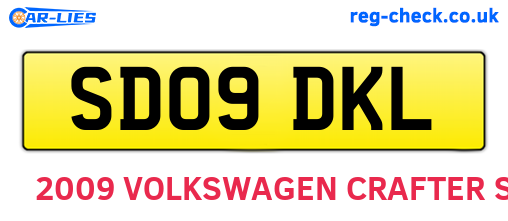 SD09DKL are the vehicle registration plates.