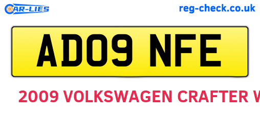 AD09NFE are the vehicle registration plates.