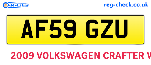 AF59GZU are the vehicle registration plates.