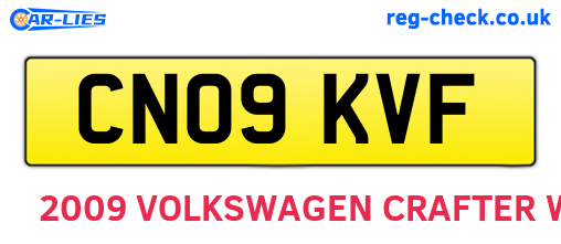 CN09KVF are the vehicle registration plates.