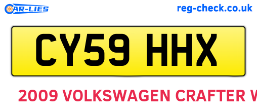 CY59HHX are the vehicle registration plates.