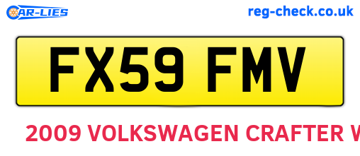 FX59FMV are the vehicle registration plates.