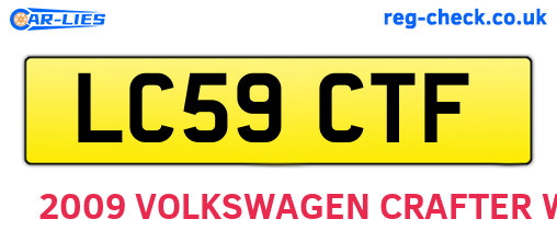 LC59CTF are the vehicle registration plates.
