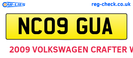 NC09GUA are the vehicle registration plates.