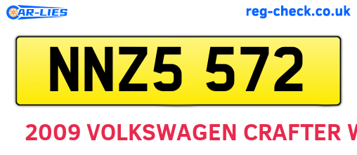 NNZ5572 are the vehicle registration plates.